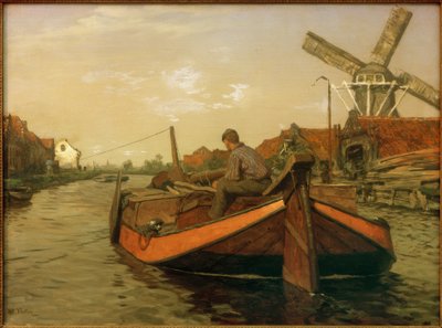 Barcaza en el canal de Willem Bastiaan Tholen