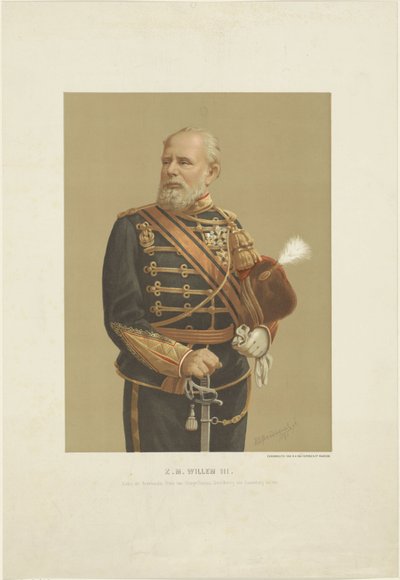 Retrato de Guillermo III, rey de los Países Bajos de Willem Bernardus IJzerdraat