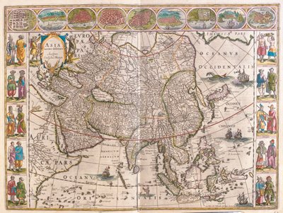 Asia, en "Theatrum Orbis Terrarum, sive Atlas Novus" de Willem Blaeu, Amsterdam de Willem Blaeu