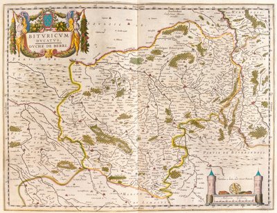 Beauvais, bergues, en "Theatrum Orbis Terrarum, sive Atlas Novus" de Willem Blaeu, Amsterdam de Willem Blaeu