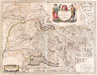 Brescia, Crema, Italia, en "Theatrum Orbis Terrarum, sive Atlas Novus" de Willem Blaeu, Amsterdam de Willem Blaeu