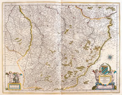 Champagne, en "Theatrum Orbis Terrarum, sive Atlas Novus" de Willem Blaeu, Amsterdam de Willem Blaeu
