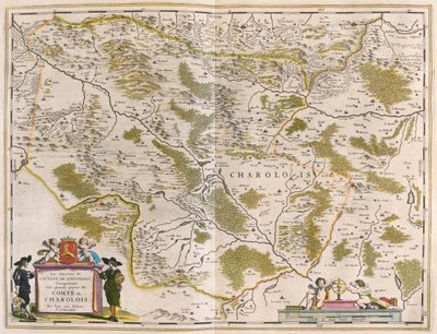 Charlois en la Borgoña, en "Theatrum Orbis Terrarum, sive Atlas Novus" de Willem Blaeu, Amsterdam de Willem Blaeu