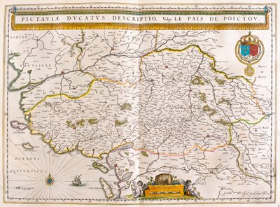 Litoral y ciudades de Nantes y Rochelle, en "Theatrum Orbis Terrarum, sive Atlas Novus" de Willem Blaeu, Amsterdam. de Willem Blaeu