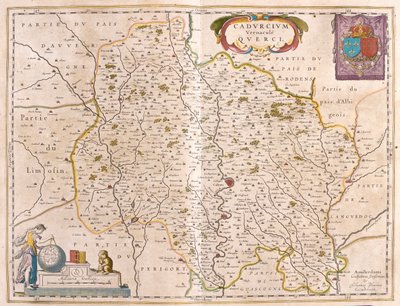 Departamento del río Lot - Languedoc - Quercy, en "Theatrum Orbis Terrarum, sive Atlas Novus" de Willem Blaeu, Amsterdam. de Willem Blaeu
