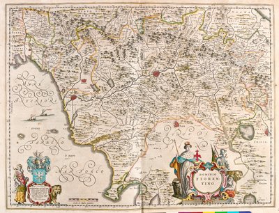 Florencia, Italia, en "Theatrum Orbis Terrarum, sive Atlas Novus" de Willem Blaeu, Amsterdam de Willem Blaeu