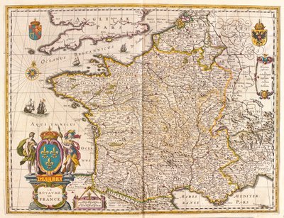 Francia, en "Theatrum Orbis Terrarum, sive Atlas Novus" de Willem Blaeu, Amsterdam de Willem Blaeu