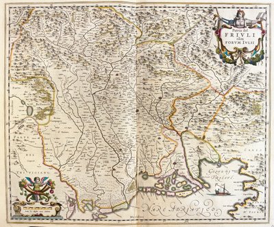 Friuli Venezia Giulia, Italia, en "Theatrum Orbis Terrarum, sive Atlas Novus" de Willem Blaeu, Amsterdam de Willem Blaeu