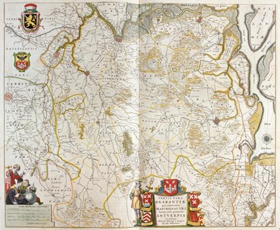 Alemania, Bélgica y Flandes, en "Theatrum Orbis Terrarum, sive Atlas Novus" de Willem Blaeu, Amsterdam. de Willem Blaeu