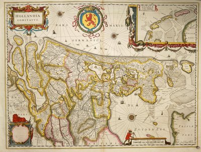 Holanda del Theatrum Orbis Terrarum de Willem Bleau, Ámsterdam de Willem Blaeu