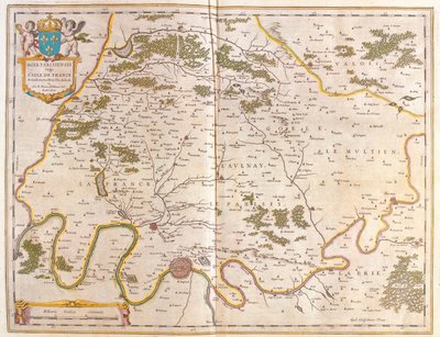Isla de Francia, en "Theatrum Orbis Terrarum, sive Atlas Novus" de Willem Blaeu, Amsterdam de Willem Blaeu