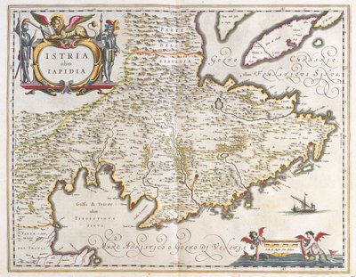 Istria, en "Theatrum Orbis Terrarum, sive Atlas Novus" de Willem Blaeu, Amsterdam de Willem Blaeu