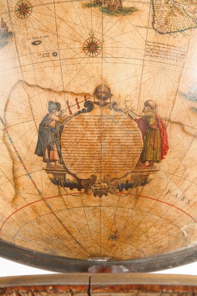 Gran par de globos de biblioteca, el terrestre 1645/48, el celestial después de c.1630 de Willem Blaeu