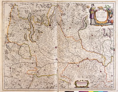 Lombardía, Italia, en "Theatrum Orbis Terrarum, sive Atlas Novus" de Willem Blaeu, Amsterdam de Willem Blaeu
