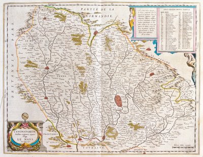 Maine, en "Theatrum Orbis Terrarum, sive Atlas Novus" de Willem Blaeu, Amsterdam de Willem Blaeu
