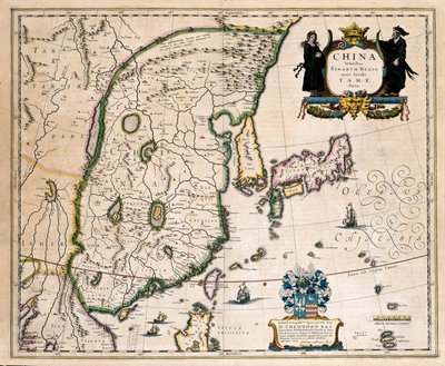 Mapa de China, Japón y Corea de Willem Blaeu