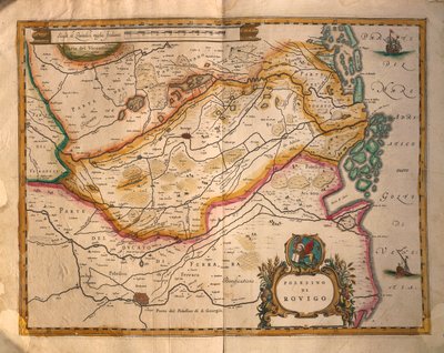 Mapa de Rovigo y sus alrededores, de Regionum Italiae de Willem Blaeu
