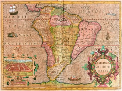Mapa de América del Sur de Willem Blaeu