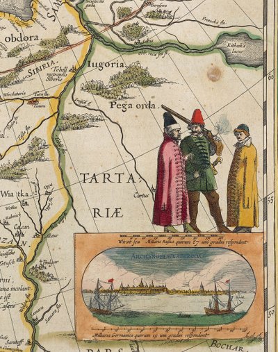 Mapa de Tartaria (detalle) de Willem Blaeu
