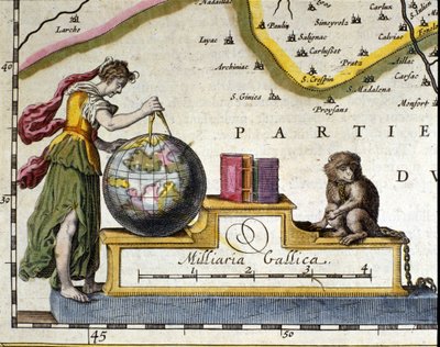 Medición de la Tierra. Detalle del atlas de Willem Janszoon Blaeu (1571-1638). Ámsterdam 1630 de Willem Blaeu