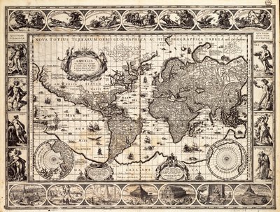 Mapa Mercator del mundo de Willem Blaeu
