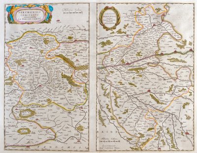 Montaña y vendome - Blaisois (Champaña, Ardenas), en "Theatrum Orbis Terrarum, sive Atlas Novus" de Willem Blaeu, Amsterdam. de Willem Blaeu