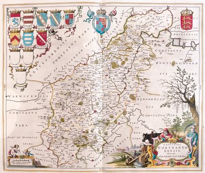 Northampton shire, en "Theatrum Orbis Terrarum, sive Atlas Novus" de Willem Blaeu, Amsterdam de Willem Blaeu