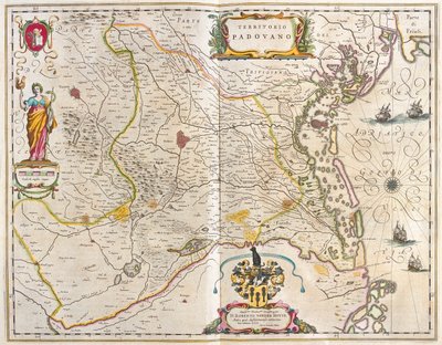 Padua, Italia, en "Theatrum Orbis Terrarum, sive Atlas Novus" de Willem Blaeu, Amsterdam de Willem Blaeu