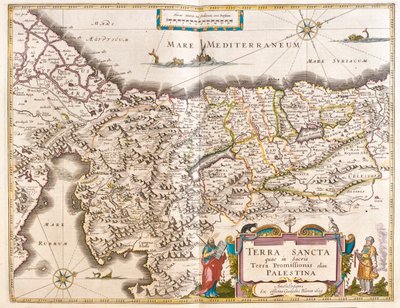 Palestina, en "Theatrum Orbis Terrarum, sive Atlas Novus" de Willem Blaeu, Amsterdam de Willem Blaeu
