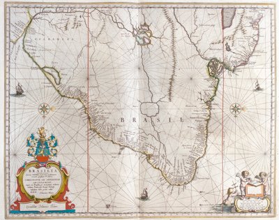 Paraguay, Bolivia, Brasil, en "Theatrum Orbis Terrarum, sive Atlas Novus" de Willem Blaeu, Amsterdam. de Willem Blaeu