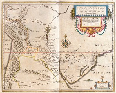 Paraguay y Río de la Plata, en "Theatrum Orbis Terrarum, sive Atlas Novus" de Willem Blaeu, Amsterdam. de Willem Blaeu