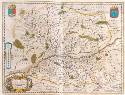 Pays de la Loire - Normandie, en "Theatrum Orbis Terrarum, sive Atlas Novus" de Willem Blaeu, Amsterdam de Willem Blaeu