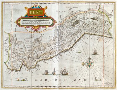 Perú, en "Theatrum Orbis Terrarum, sive Atlas Novus" de Willem Blaeu, Amsterdam de Willem Blaeu