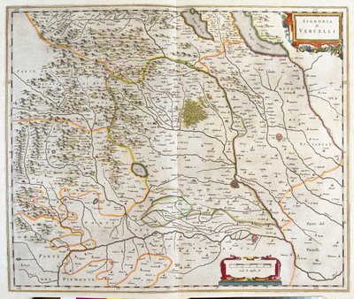 Piemont, Italia, en "Theatrum Orbis Terrarum, sive Atlas Novus" de Willem Blaeu, Amsterdam de Willem Blaeu