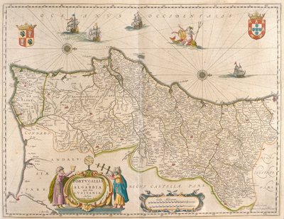 Portugal y el Algarve, en "Theatrum Orbis Terrarum, sive Atlas Novus" de Willem Blaeu, Amsterdam de Willem Blaeu