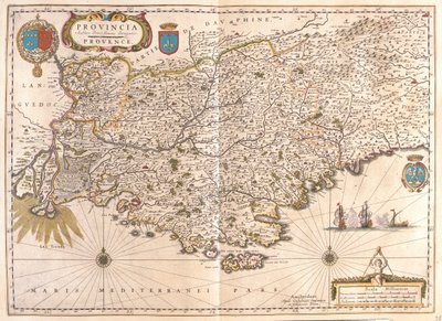 Provenza, en "Theatrum Orbis Terrarum, sive Atlas Novus" de Willem Blaeu, Amsterdam de Willem Blaeu