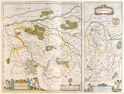 Quercy y Pirineos - Mirebeaux, en "Theatrum Orbis Terrarum, sive Atlas Novus" de Willem Blaeu, Amsterdam. de Willem Blaeu