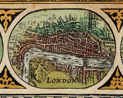 Representación de la Ciudad de Londres (detalle) de Willem Blaeu