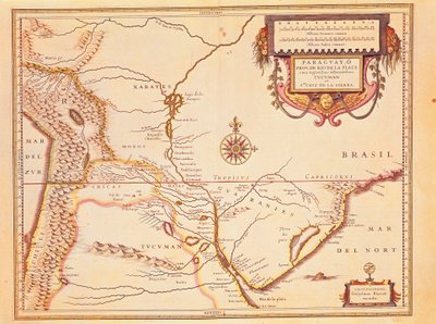 Río de la Plata, Río de la Plata y la Cuenca del Paraná en Paraguay, del Atlas de Willem Blaeu de Willem Blaeu