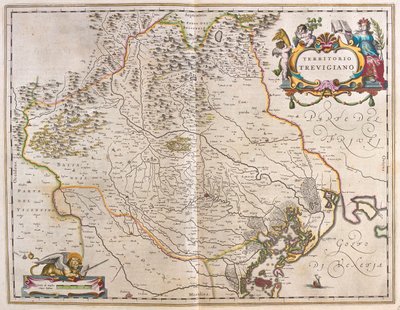 Treviso, Italia, en "Theatrum Orbis Terrarum, sive Atlas Novus" de Willem Blaeu, Amsterdam de Willem Blaeu