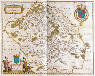 Valois, en "Theatrum Orbis Terrarum, sive Atlas Novus" de Willem Blaeu, Amsterdam de Willem Blaeu