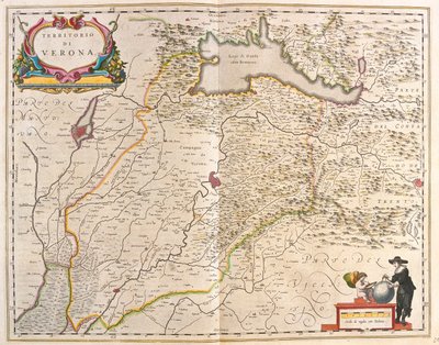 Verona, Italia, en "Theatrum Orbis Terrarum, sive Atlas Novus" de Willem Blaeu, Amsterdam de Willem Blaeu