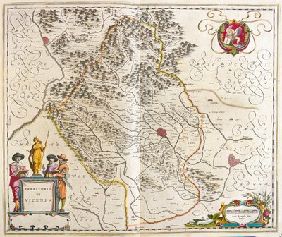 Vicenza, Italia, en "Theatrum Orbis Terrarum, sive Atlas Novus" de Willem Blaeu, Amsterdam de Willem Blaeu