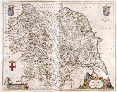 Yorkshire, en "Theatrum Orbis Terrarum, sive Atlas Novus" de Willem Blaeu, Amsterdam de Willem Blaeu