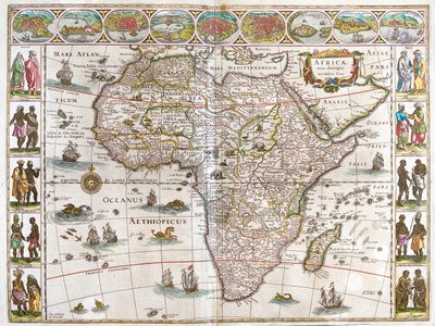 África, en "Theatrum Orbis Terrarum, sive Atlas Novus" de Willem Blaeu, Amsterdam. de Willem Blaeu