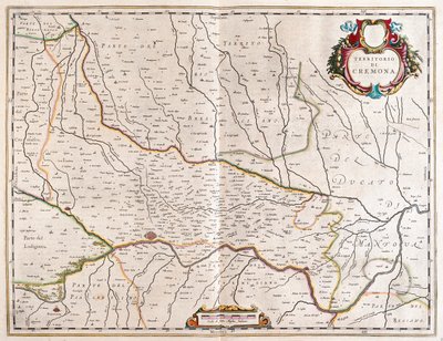 ciudad de Cremona, italia, en "Theatrum Orbis Terrarum, sive Atlas Novus" de Willem Blaeu, Amsterdam de Willem Blaeu