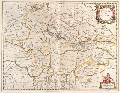 ciudad de Mantua (Italia) en "Theatrum Orbis Terrarum, sive Atlas Novus" de Willem Blaeu, Amsterdam de Willem Blaeu