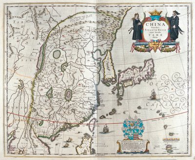 primer mapa de China de Blaeu, en "Theatrum Orbis Terrarum, sive Atlas Novus" de Willem Blaeu, Amsterdam de Willem Blaeu