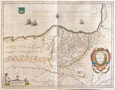 región centrada en Bilbao y que se extiende desde S de Willem Blaeu