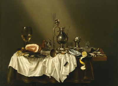 Pieza de Banquete con Jamón de Willem Claesz. Heda